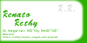 renato rethy business card